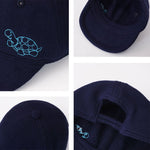 Keepersheep Baby Baseball Cap Infant Sun Hat, Infant Toddler Kids Baseball Cap (0-3 Months - 42.5CM(16.75"), New Size-Navy Turtle)