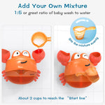 KINDIARY Bath Toy, Crab Bath Bubble Maker for Baby, Toddlers 1-3, Infants, Kids, Automatic Bubbles Machine Blower for Bathtub, Battery Operated