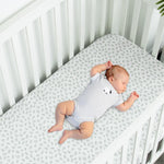 Crib Sheets Fitted for Boys and Girls, 2 Pack Crib Sheet Fits for Standard Crib Mattress, Neutral Toddler Bed Sheets, Lovely Print, 52”X 28”