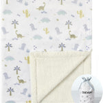 CREVENT Cozy Soft and Warm Mink Baby Blanket with Sherpa Backing, Gift Packing with Ribbon for Newborn Infant Toddler's Crib Cot Stroller (30"X40" Little Dream)