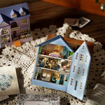 Kisoy Romantic and Cute Dollhouse Miniature DIY House Kit Creative Room Perfect DIY Gift for Friends, Lovers and Families (Molan House)