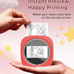 AI Sticker Box Printer for Kids - Voice to Sticker | Ink-Free Thermal Printing | BPA & BPS-Free | Kids Safe AI | Portable Mini Sticker Maker Machine for Home & DIY, Creative Gift Set for Kids Ages 5+