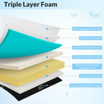 Crib Mattress, 52 x 27 Dual-Sided Memory Foam Baby and Toddler Mattress, Triple Layer Toddler Bed Mattress with Waterproof, Breathable, Removable Machine Washable Cover, Baby Mattresses for Crib