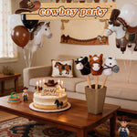 SZBAOLYZ 6-Piece Detachable Stick Horse, Hobby Horse Plush Toy, Kid-Safe Horse on a Stick for Party/Home/Store Decor & Play, Easy Assembly