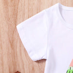 YOUNGER TREE Toddler Baby Girls Clothes Watermelon T-Shirt + Linen Shorts with Belt Cute Summer Short Set (Green, 18-24 M)