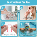 Wanmu 6Pcs Nose Plugs for Swimming Soft Silicone Swim Nose Clip with Storage Cases Non-Slip Waterproof Swimming Nose Plug Fit for Adults Kids Children Aged 7+, Pool Training Diving Water Sports