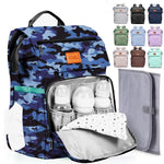 PILLANI Baby Diaper Bag Backpack - Large Bag for Boys & Girls, Waterproof Diaper Backpack - Travel Diaper Bags w/Changing Pad, Baby Registry Search & Shower Gifts - Essentials Must Haves Newborn Stuff