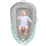 URMYWO Baby Lounger - Baby Lounger for Newborn 0-24 Months, Breathable & Soft Cotton Baby Nest Cover Infant Lounger, Babies Newborn Essentials Gifts, Portable Baby Floor Seat for Home and Travel