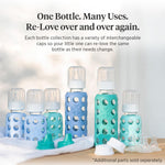 Lifefactory 9-Ounce Glass Baby Bottle with Stage 2 Nipple and Protective Silicone Sleeve Papaya (LF110019C4)