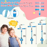 Kick Scooter for Kids 5-7 6-8 Years Age - Solid Metal Anti-Crack Frame&Brake,Height Adjustable,Light Up Two Wheel Toddler Scooter 4 Year Old,Boys Girls Outdoor Kid Child Toy Blue