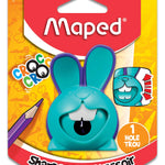 Maped Croc Innovation 1 Hole Pencil Sharpener - Sharpening on-the-go - Efficient, Sharp Finish - Unique Rabbit Design - Assorted Colors