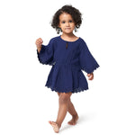 Gerber Baby Girls Toddler Kaftan Swimwear Cover Up, Navy, 0-3 Months US