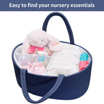 ABenkle Diaper Caddy Organizer, Boho Rustic Cotton Rope Nursery Baby Basket, Changing Table Organizer for Baby Diaper Storage and Baby Shower