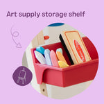 Melissa & Doug Deluxe Wooden Art Easel for Kids with Dry-Erase Board, Chalkboard & Drawing Paper Roller, Folding Double-Sided Toddler Easel, Preschool Learning Toys for Girls & Boys Ages 3+