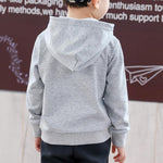 Baby Kids Boy Girl Solid Casual Pocket Hoodie Sweatershirt Long Sleeve Pullover Tops 1-6T