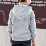 RUIBETYHUA Unisex Baby Boys Girls Hoodies Basic Solid Long Sleeve Kangaroo Pocket Hooded Sweatshirts Pullovers,Grey,18-24Months