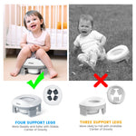 Orzbow Portable Potty Training Toilet, Travel Potty Seat for Toddler Boys Girls with Splash Guard, Potty Training Essentials, Foldable, Includes Free Travel Bag and 40 Liners, Indoor/Outdoor Use, Grey