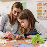 Surebonder 10W Ultra Low Temp Cool Shot Mini Glue Gun Kit with 12 Glue Sticks, Bonds Delicate Materials Like Paper, Fabric, Foam, Balloons - Clear