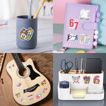 Six Seven Stickers 50Pcs, Funny 6 7 Stickers Waterproof Vinyl Gifts for Phone, Water Bottle, Luggage, Laptop, Adults Teens