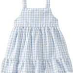 Little Planet by Carter's Girl Dress Made with Organic Cotton, Blue Gingham, 18M