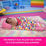 Happy Nappers: Care Bears Sleep Sack Large - Cheer Bear - 66 x 30, 2-in-1: Plush Character Opens Into Sleeping Bag, Soft Nap & Play Animal, Kids 7+