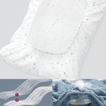 Momcozy Muslin Standard Fitted Crib Sheets, 52"x28", 2 Pack Soft Breathable Natural Cotton Baby Mattress Sheet, 360° Mattress Wrapping No Slip Boys Girls Neutral Toddler Bed Sheet, Blue Star Moon