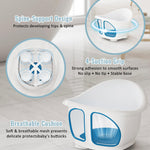 GiggleGlow Baby Bath Seat for Babies 6-12 Months, Bath Tub for Baby with Non-Slip Suction Cups, Infant Bath Chair for Newborn, Quick-Dry Mesh (Blue & White)
