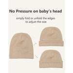 Konssy 6 Pack Baby Beanie Hats for Unisex, Toddler Beanies Baby Girl Boy Hat Warm Cap for Baby, Infant, Toddler Pink
