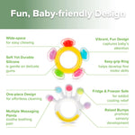 Haakaa Silicone Teether Combo - Baby Freezer Teething Toy - Soft Cold Teether - Soothe Teething Pain & Itching Gums - Perfect Size - Palm & Ferris Wheel Shape for 3M+ Babies BPA Free - 2 pk