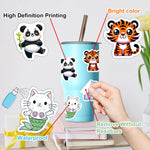 RINOLY 100 PCS Water Bottle Stickers for Kids,Waterproof Vinyl Animal Stickers for Kids,Skateboard,Laptop Stickers for Girls Boys Classroom Prizes