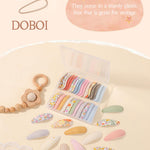 doboi 40Pcs Toddler Hair Clips Hair Barrettes Baby Girls Hair Bows Clips Floral Print Non Slip Snap Hairpins Flower Hair Clips for Girls Kids Toddler Hair Accessories