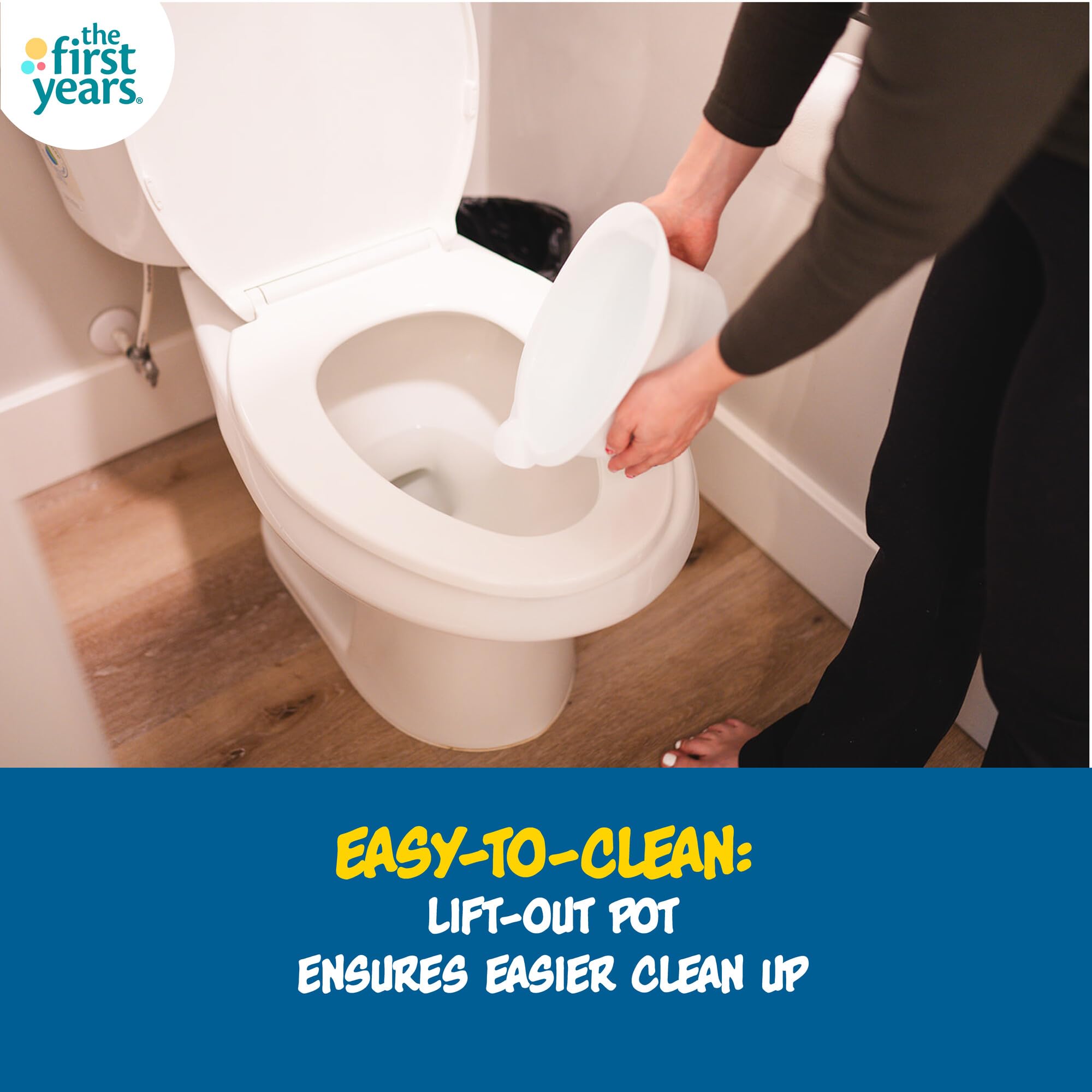 The First Years Spidey and his Amazing Friends Potty Training Toilet - 2-in-1 Potty & Removable Toddler Toilet Seat Attachment with Flush Sounds - Includes Anti-Splash Seat and Non-Slip Grip