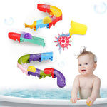 taseyok Toddler Bath Toys, Bathtub Toys Ball Slide Track, DIY Shower Toys with Suction Cups, Christmas Birthday Bath Fun Time Gifts Toys for Girls and Boys Age 2 3 4 5 6