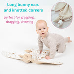 Bunny Lovey Security Blanket – Safe and Soft Toddler, Infant Lovey for Comfort & Cuddles, Newborn Snuggle Toy, Neutral Baby Gift for Boys or Girls. Big Size 16in.