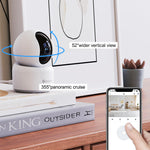 GALAYOU Indoor Security Camera 2K, 360 Degree 2.4G WiFi Home Security for Baby/Pet/Elder/Nanny with Night Vision, 24/7 SD Card Storage, Works with Alexa and Google Assistant G2-2Pack