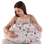 BATTOP Nursing Pillow for Breastfeeding with Removable Covers, PlusSize Breastfeeding Pillows for Mom, Bottle Feeding Pillow, Extra Pillow on Top for More Support for Mom