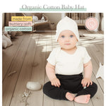 Finn + Emma - Organic Cotton Baby Hats - Newborn Beanies for Babies 0-6 Months - Organic Baby Apparel - Ivory White
