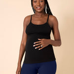 Motherhood Maternity Women's Over The Belly Ribbed Biker Pregnancy Workout Shorts, Navy Blazer, Large