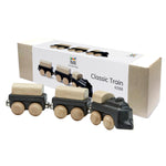 PlanToys® Classic Train Wooden Montessori Vehicle Toy | Early Movement, Imagination and Practical Life Exploration | Eco Friendly Train Set for Indoor and Outdoor Play