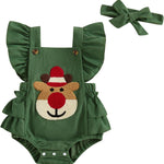 My First Christmas Baby Girl Outfit Infant Onesie Overalls Bubble Romper Jumpsuit Newborn Cute Outfits Clothes