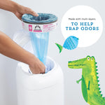 Amazon Brand - Mama Bear Blossoms Scented Diaper Pail Refills for Diaper Genie Pails with Odor Elimination, 1080 Count (4 Packs of 270 Count)