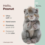 Bearington Peanut Plush Squirrel Stuffed Animal, 8.5 Inches
