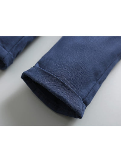 HeMarIsle Baby Single and Toddler Boys Stretch Skinny Chino Pants (Navy,12-18M)