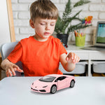 RMZ City 1/36 Scale Lamborghini Huracan LP610-4 Casting Car Model, Zinc Alloy Toy Car for Kids, Pull Back Vehicles Toy Car for Toddlers Kids Boys Girls Gift (Pink)