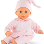Corolle Bébé Calin Charming Pastel Baby Doll - 12" Soft Body Doll with Pink Outfit, Sleeping Eyes Open and Close, Vanilla-Scented, for Kids Ages 18 Months and up