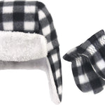 Hudson Baby Unisex-Baby Fleece Trapper Hat and Mitten Set