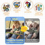 Nicecho Busy Board Montessori Toy for 1 2 3 4 Year Old Toddlers, Educational Activity Developing Sensory Board for Fine Basic Dress Motor Skills, Travel Toys for Plane Car, Gift for Boys Girls