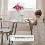 Delta Children Homestead Kids Table & 2 Chairs Set - Ideal for Arts & Crafts, Greenguard Gold Certified, Grey