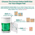 Diaper Dekor Plus Hands-Free Diaper Pail | Largest & Easiest to Use | Just Step–Drop–Done | Doesn’t Absorb Odors | Quick Bag Change | Great for Cloth Diapers | 70% Recycled Materials | EKO Gray