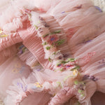 NNJXD Baby Girl Tulle Dress Casual Flower Embroidery Toddler Dresses